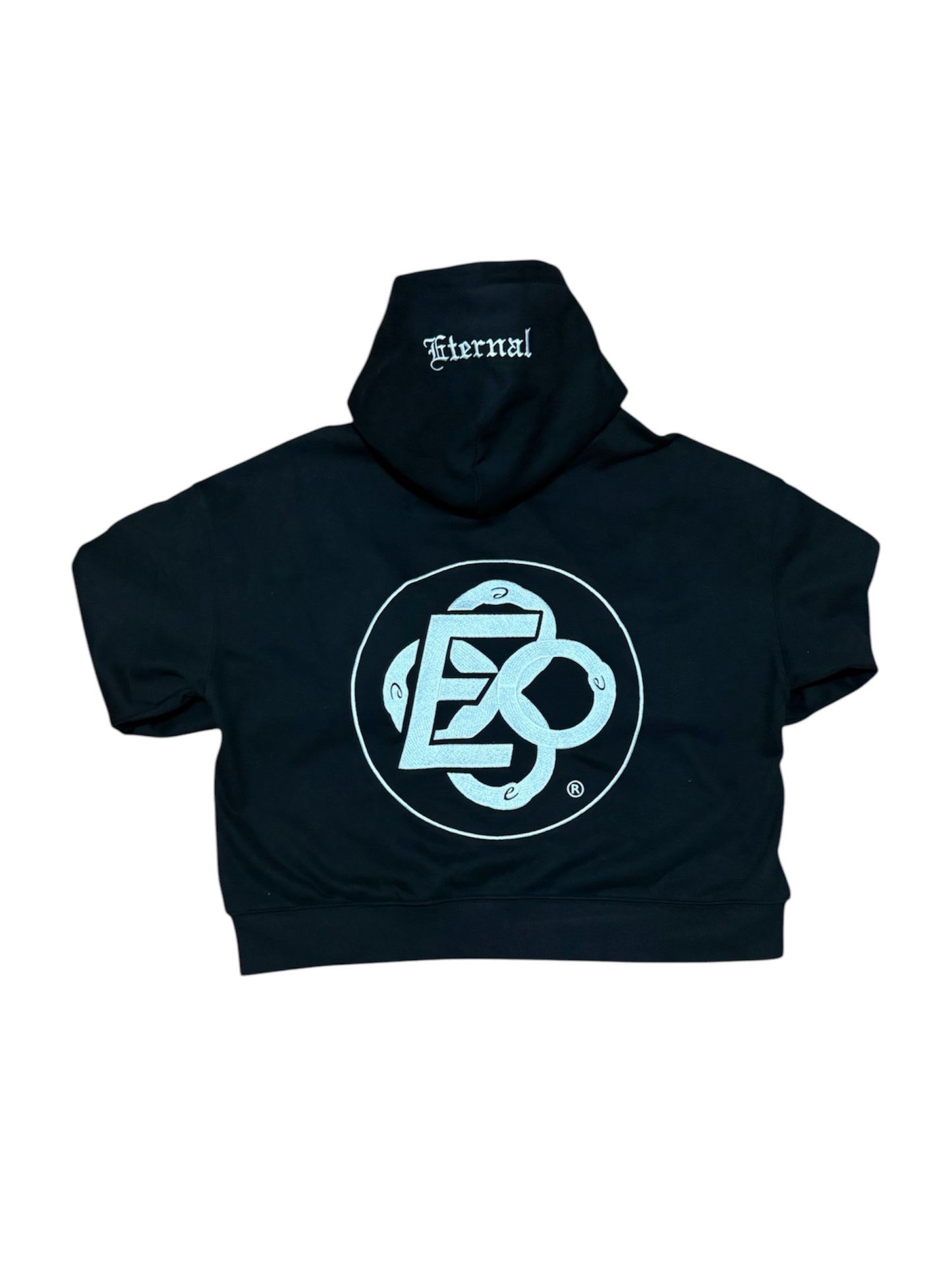 ETA Zip Up Hoodie Black & White