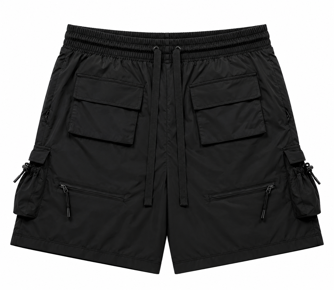 ETA Black Nylon Cargo Shorts