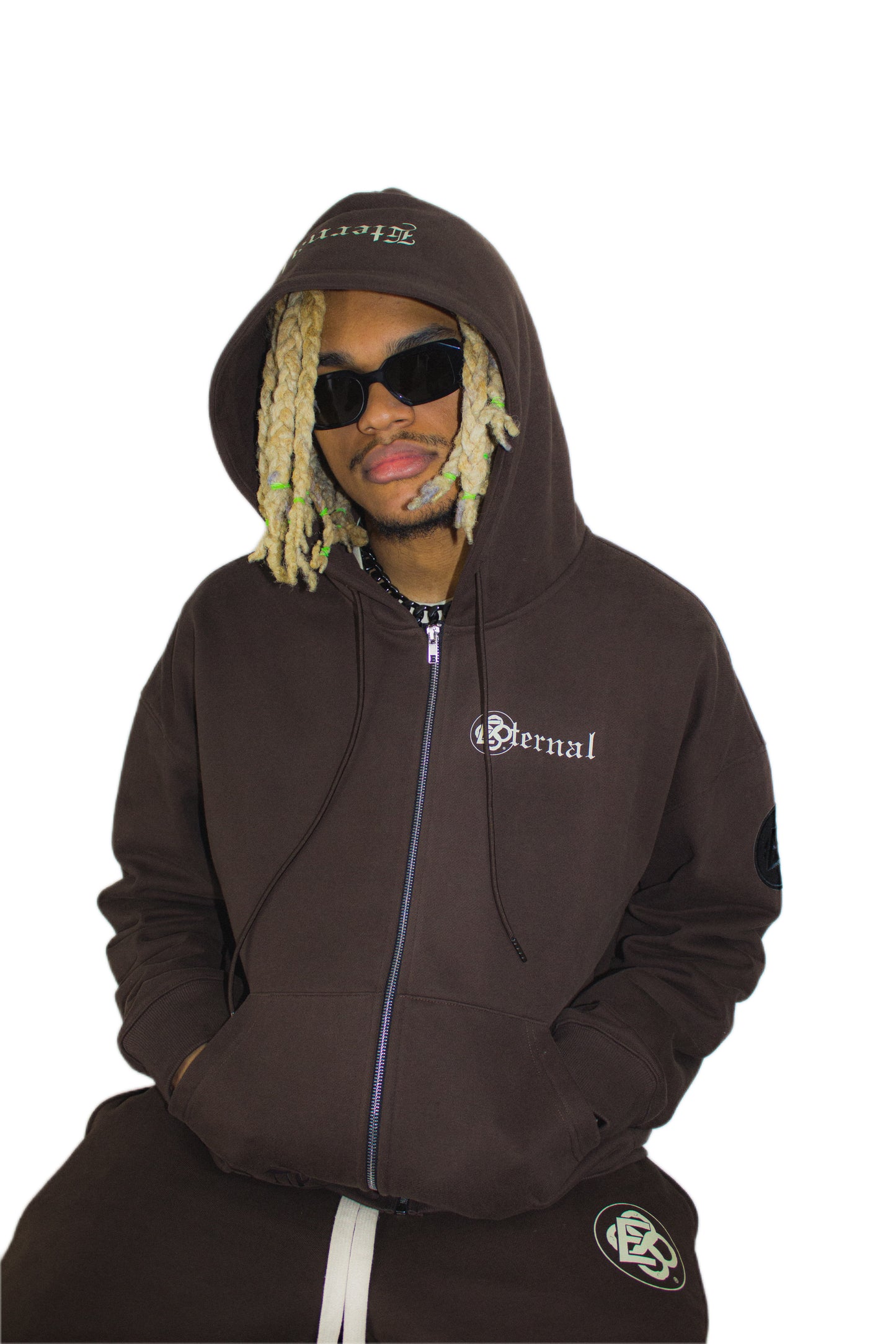 ETA Zip Up Hoodie Mocha