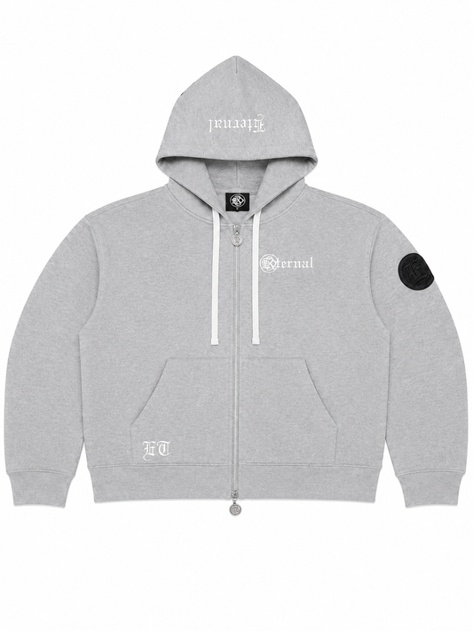 ETA Zip Up Hoodie Grey