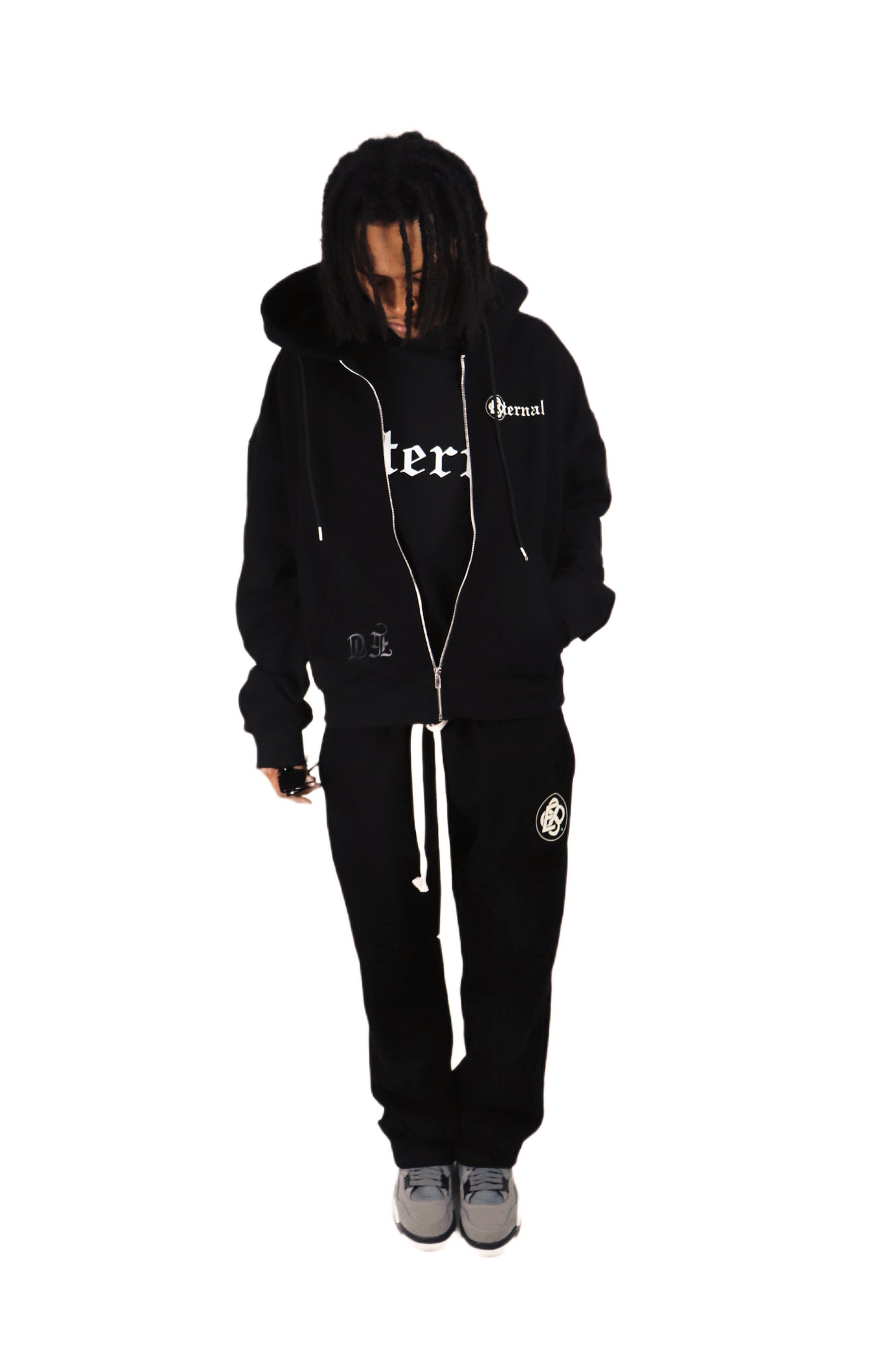 ETA Zip Up Hoodie Black