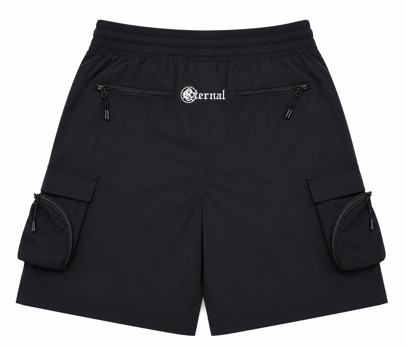 ETA Black Nylon Cargo Shorts