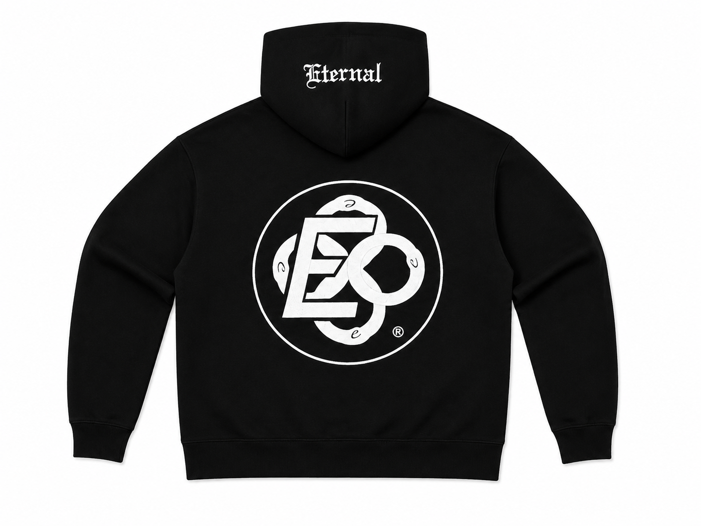 ETA  Zip Up Hoodie Black & White