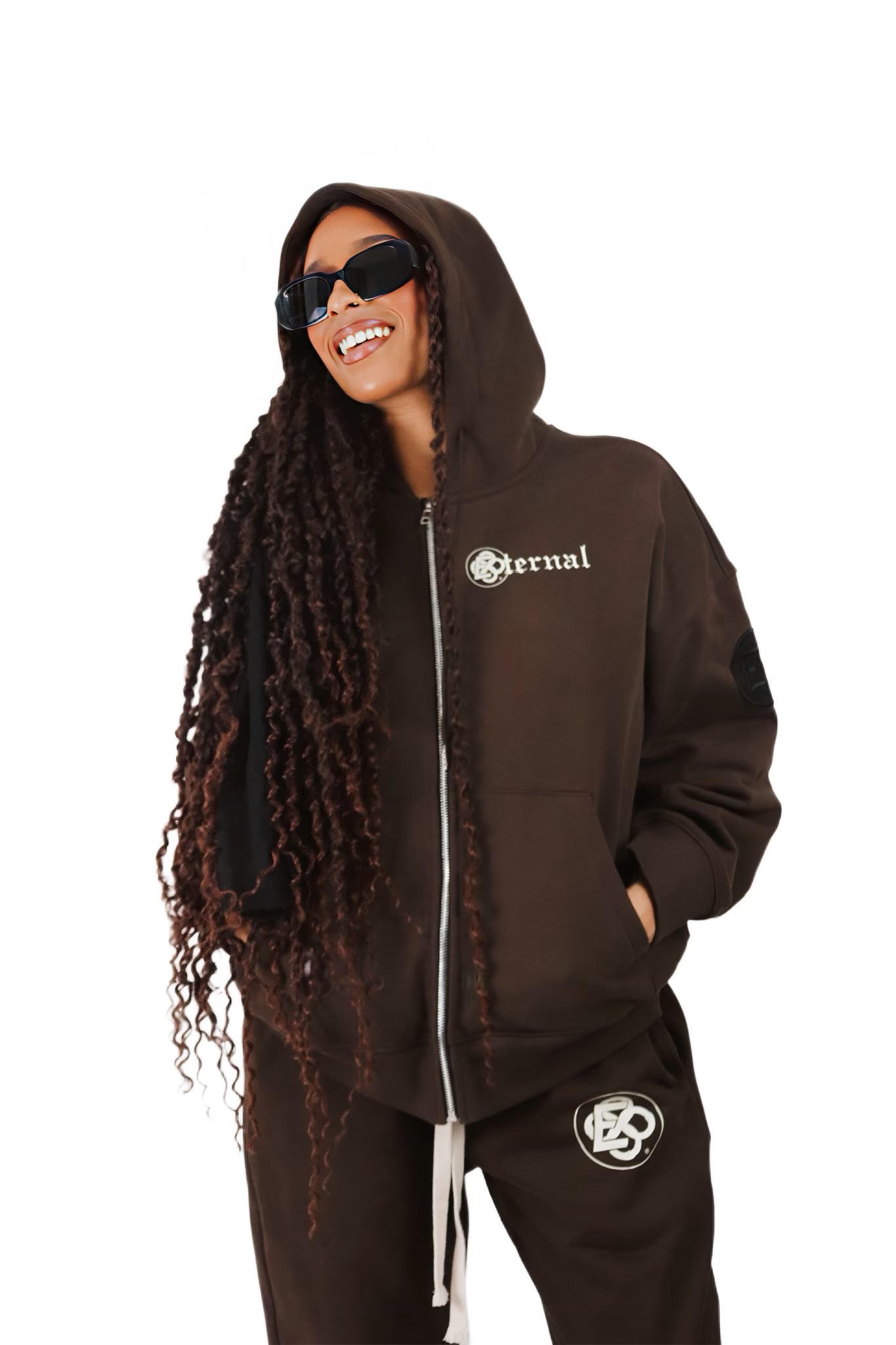 ETA Zip Up Hoodie Mocha