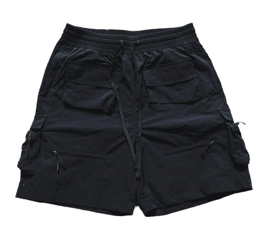 ETA Black Nylon Cargo Shorts