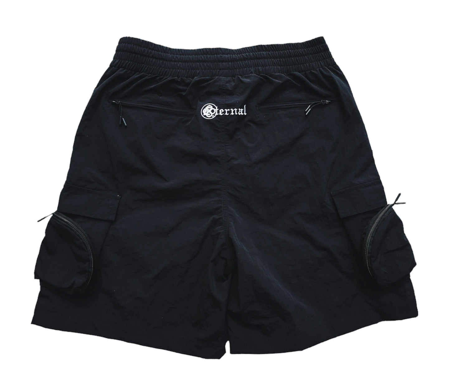 ETA Black Nylon Cargo Shorts